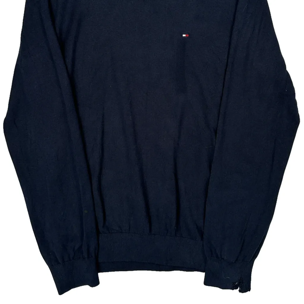 Tommy Hilfiger Sweater - Large Navy Cotton - Image 4