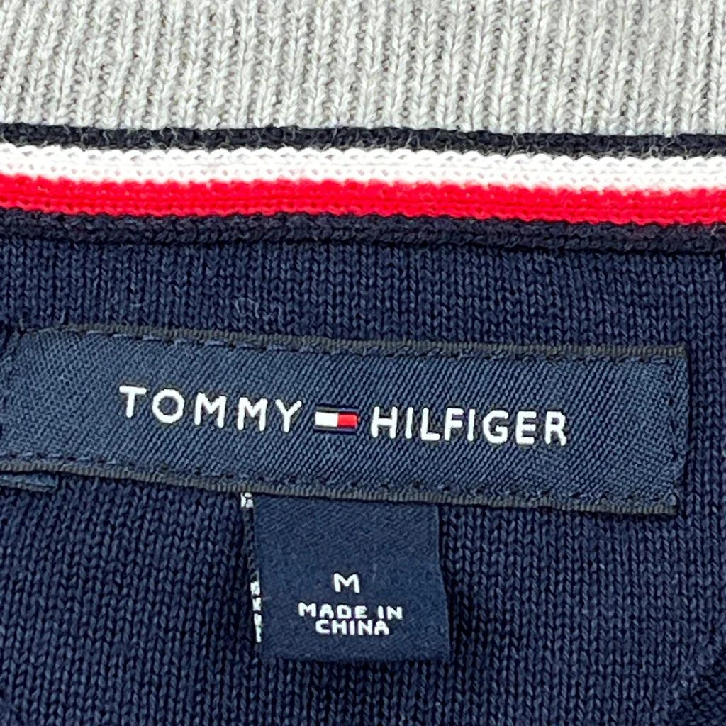 Tommy Hilfiger Sweater - Medium Navy Cotton - Image 3