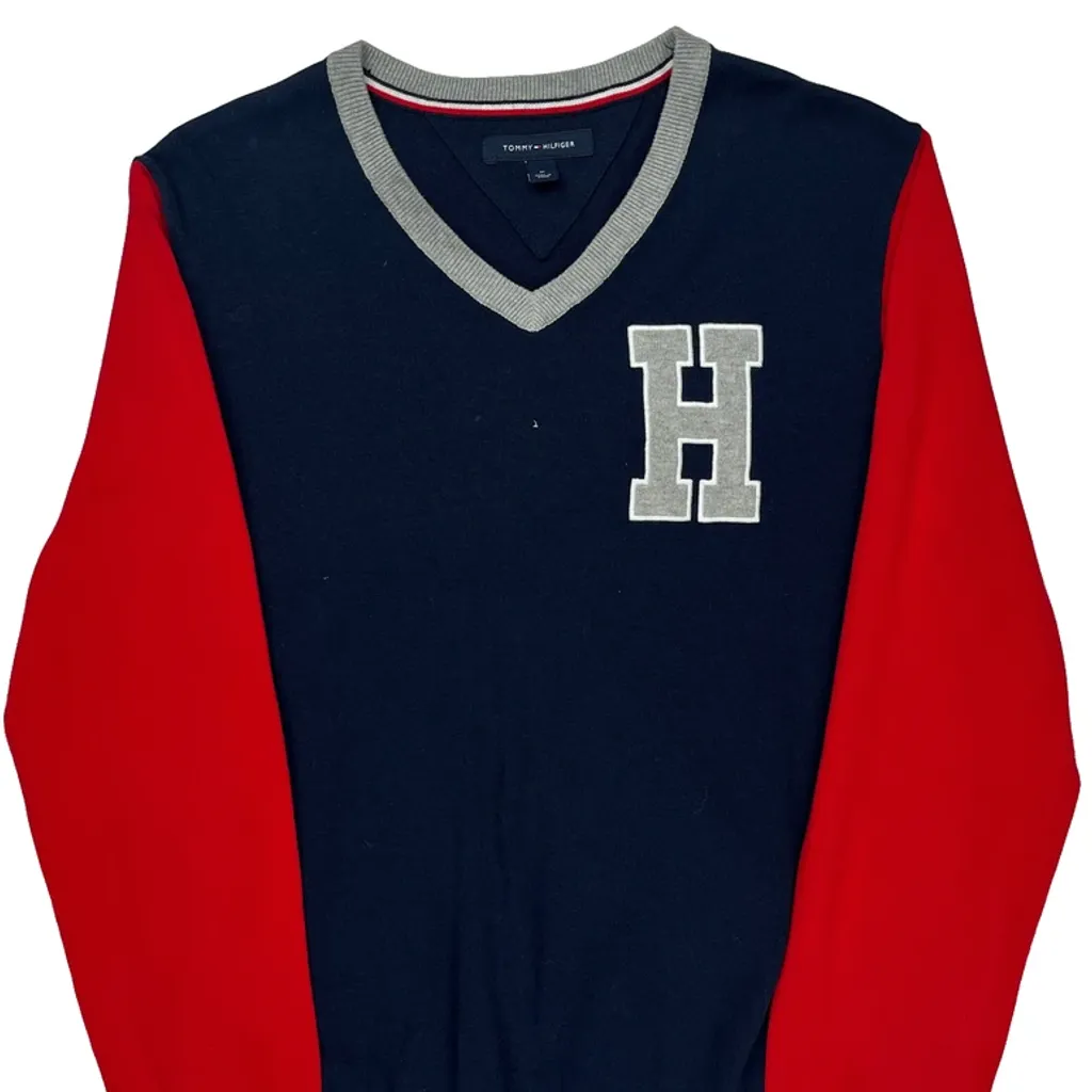 Tommy Hilfiger Sweater - Medium Navy Cotton - Image 4