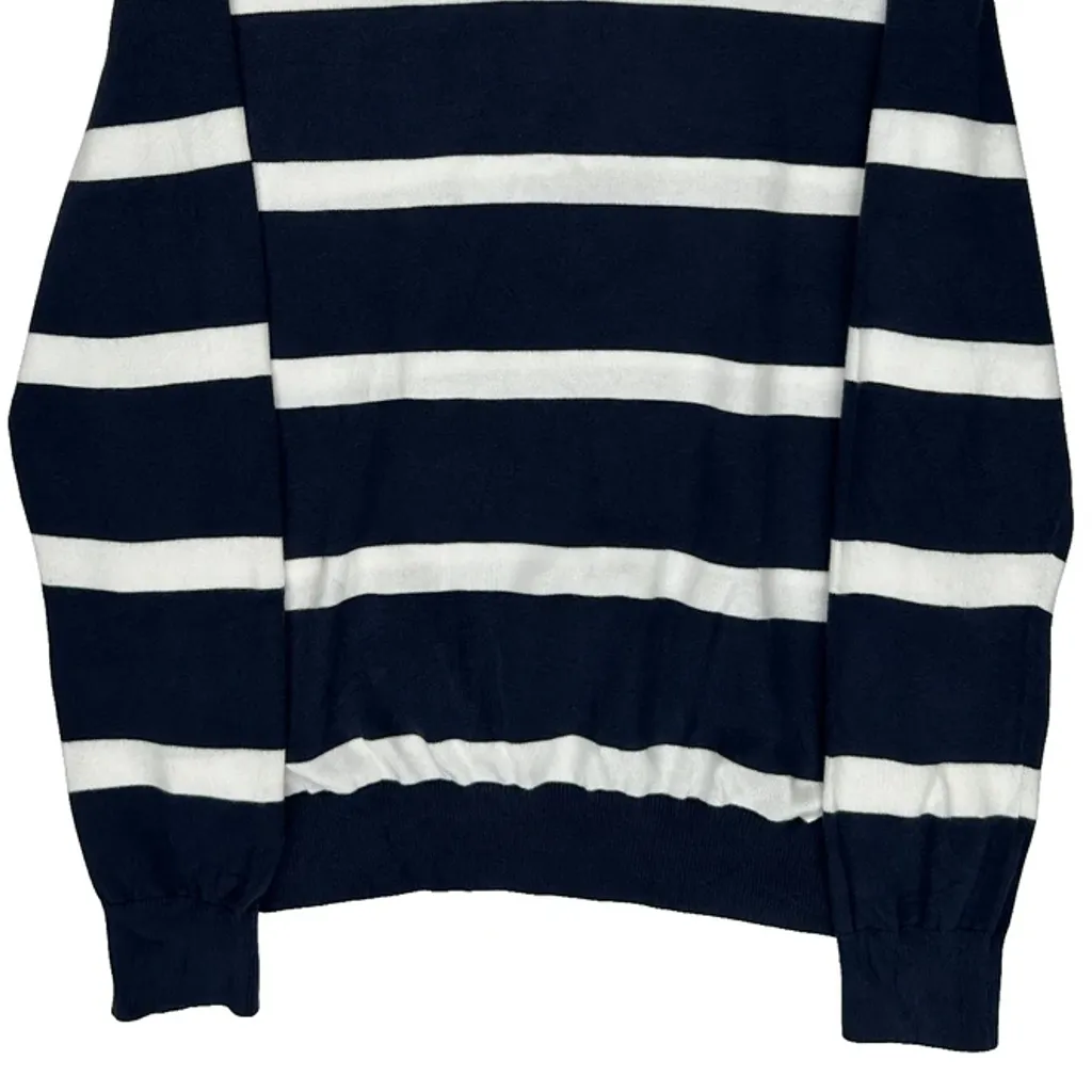 Tommy Hilfiger Striped Sweater - Medium Navy Cotton - Image 7