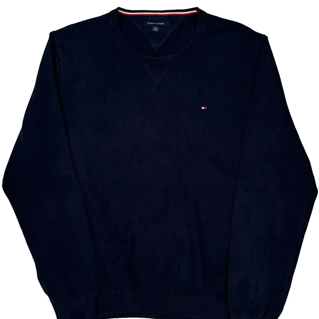 Tommy Hilfiger Sweater - XL Navy Cotton - Image 4