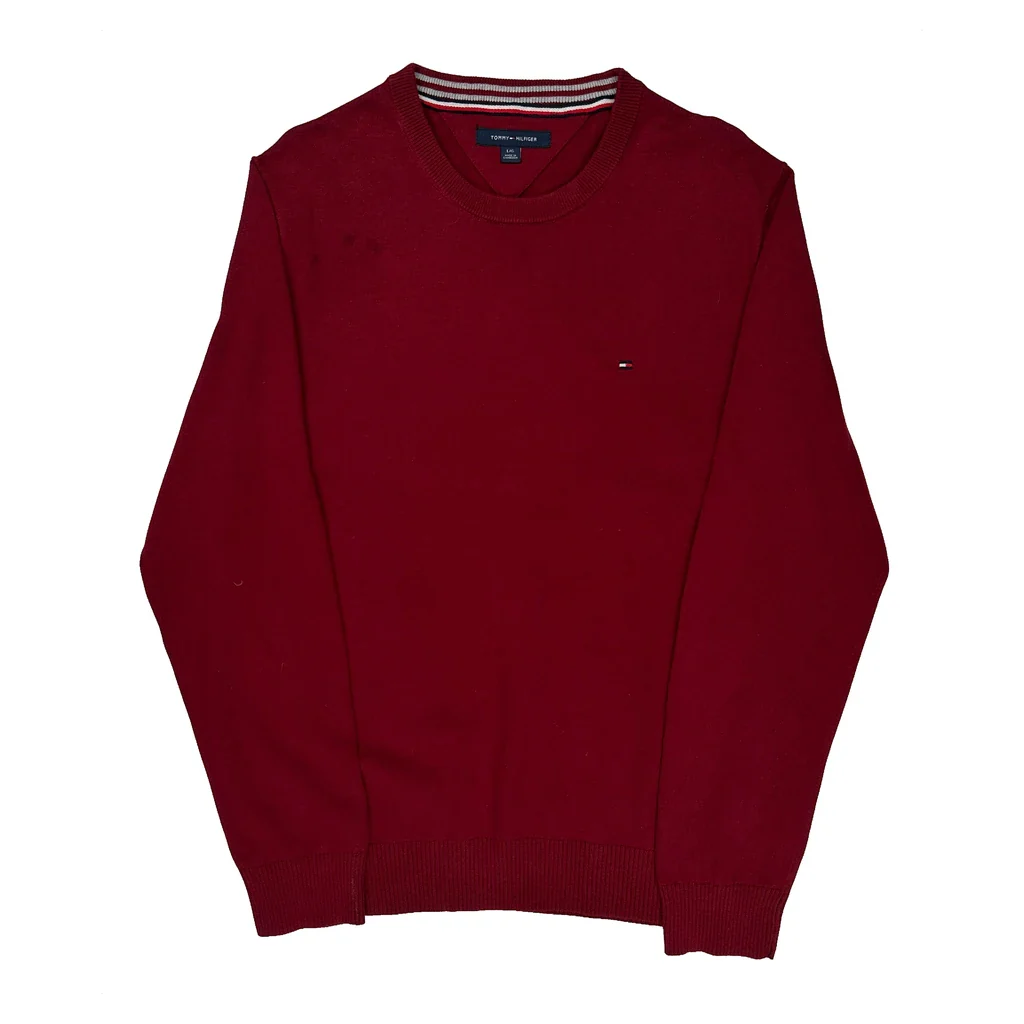 Tommy Hilfiger Sweater - Large Red Cotton