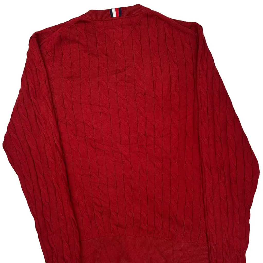 Tommy Hilfiger Sweater - Medium Red Cotton - Image 6