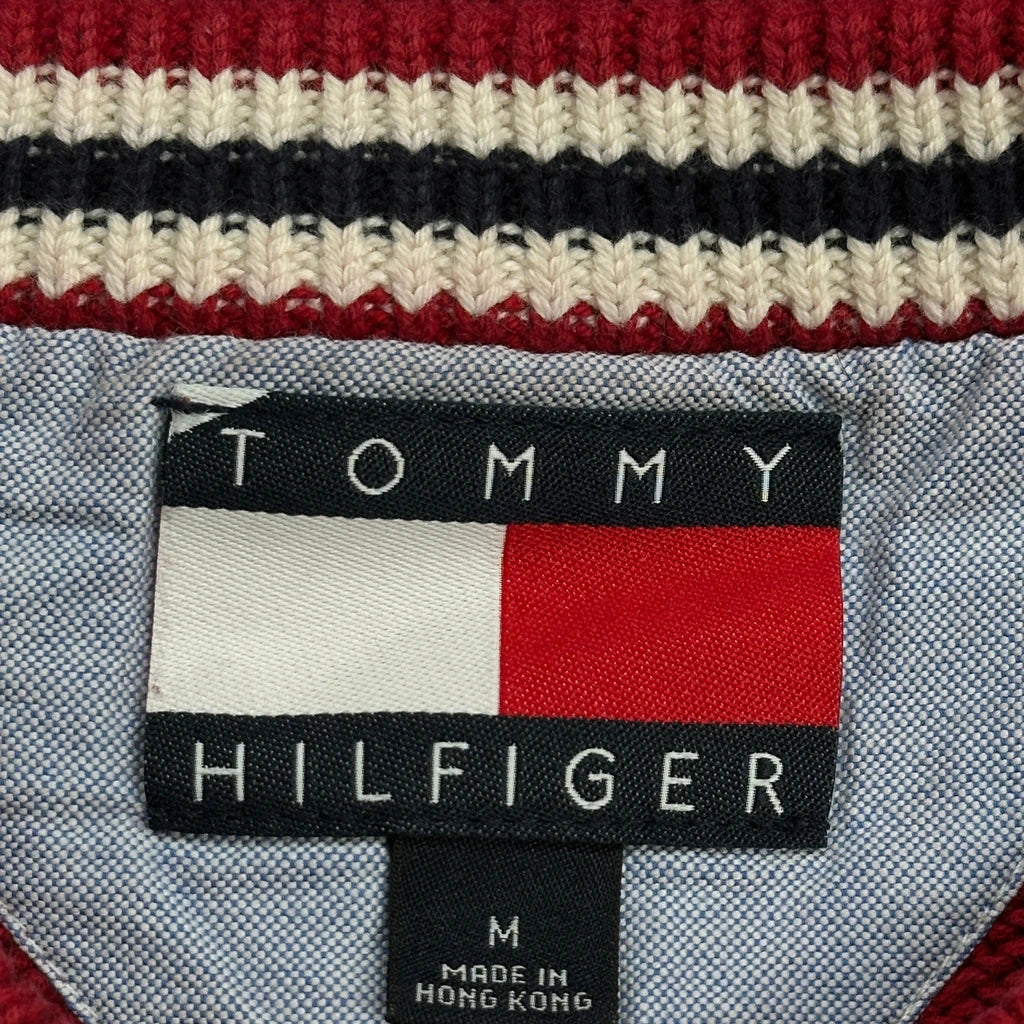 Tommy Hilfiger Chunky Knit Sweater - Medium Red Cotton - Image 3