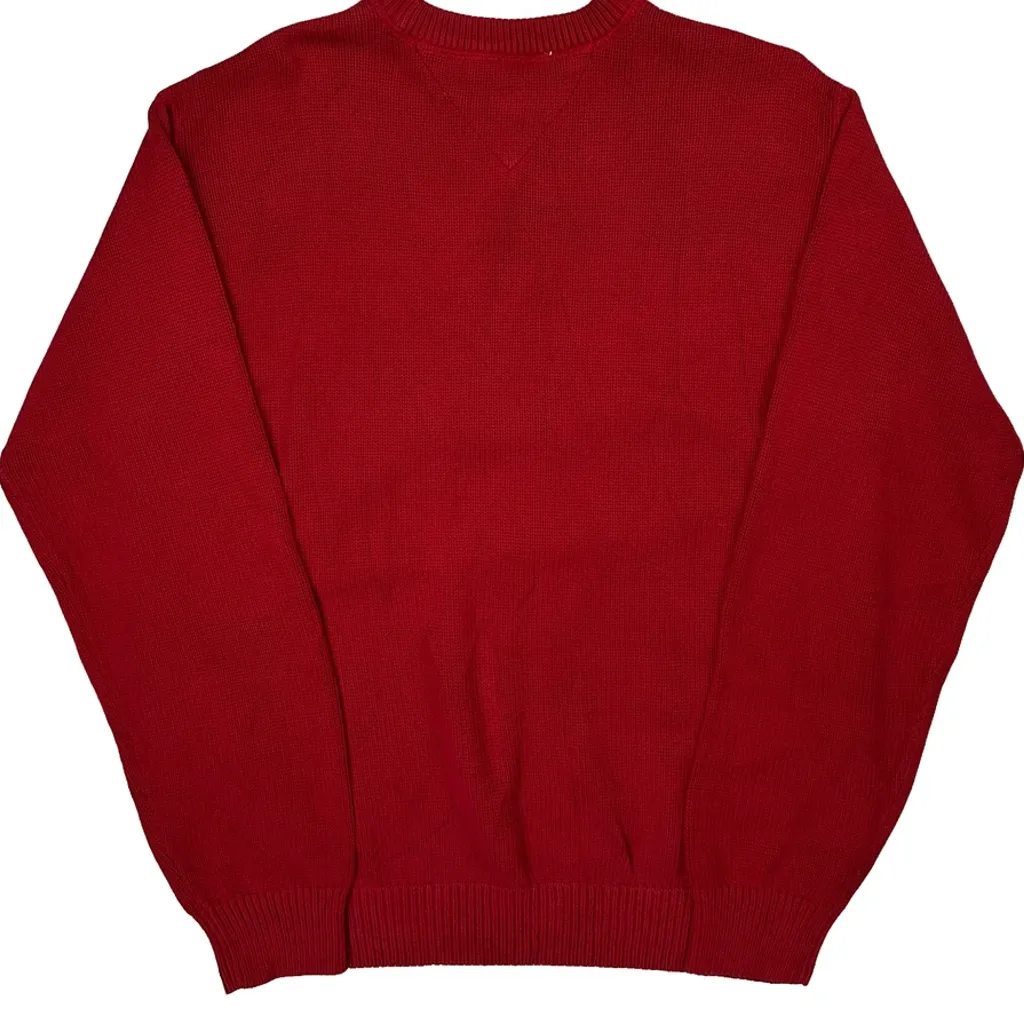Tommy Hilfiger Chunky Knit Sweater - Medium Red Cotton - Image 7