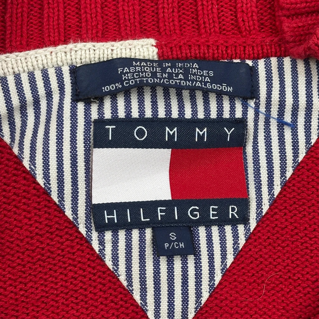 Tommy Hilfiger Chunky Knit Sweater - Small Red Cotton - Image 3