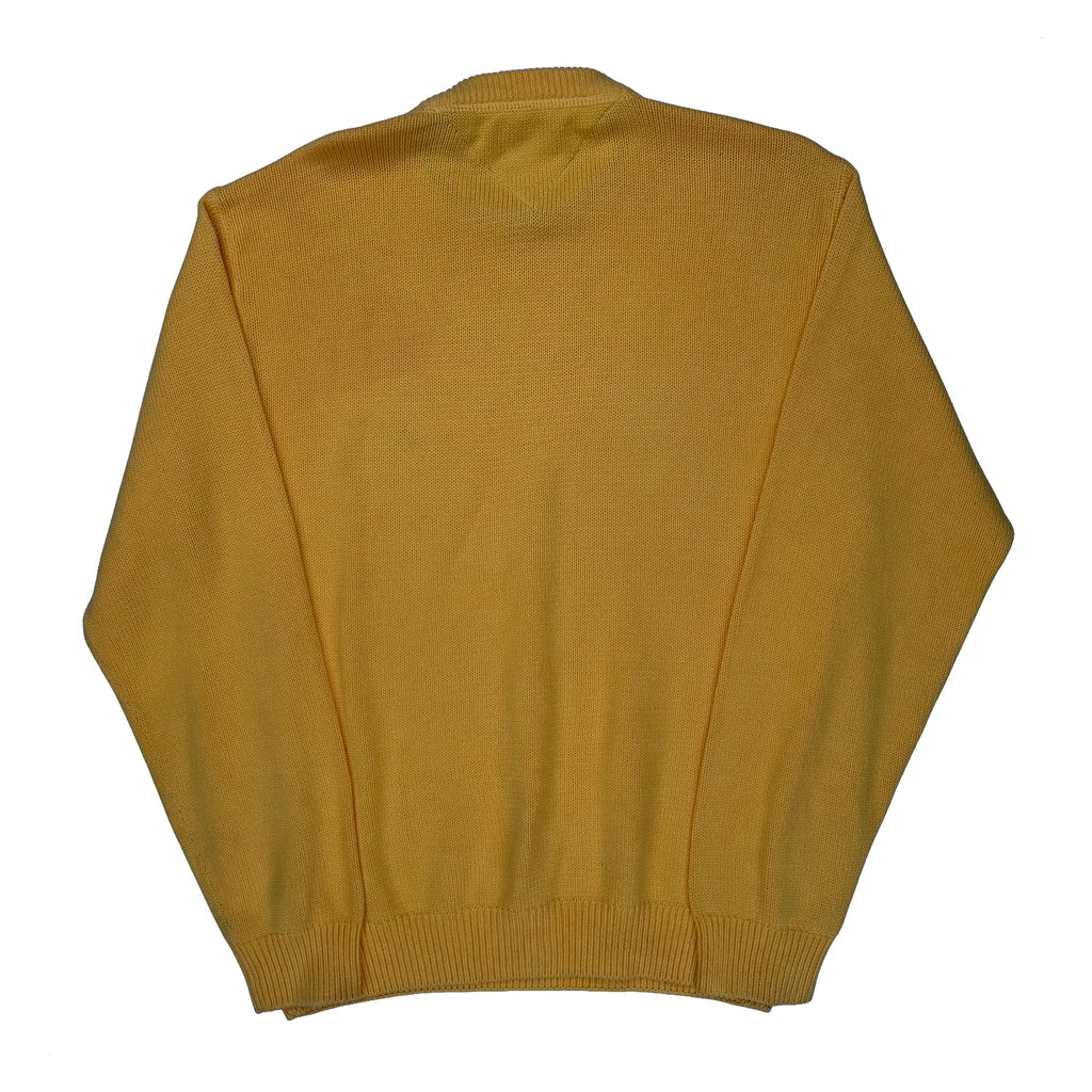 Tommy Hilfiger Chunky Knit Sweater - Large Yellow Cotton - Image 2