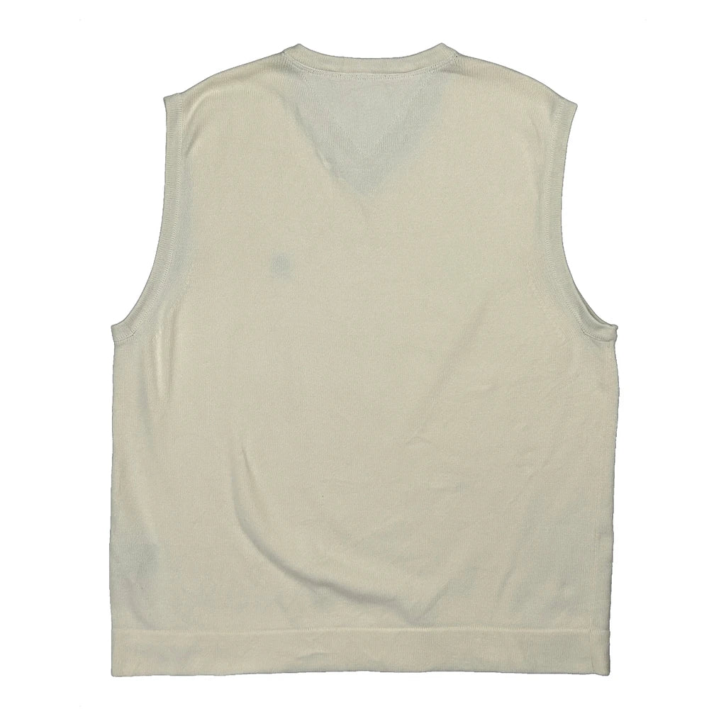 Tommy Hilfiger Sweater Vest - XL Cream Cotton - Image 2