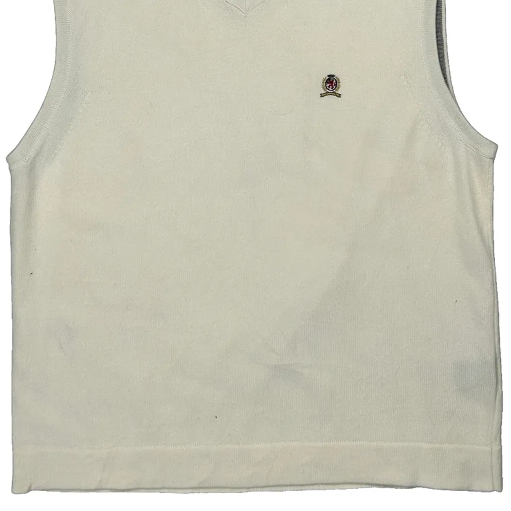 Tommy Hilfiger Sweater Vest - XL Cream Cotton - Image 4