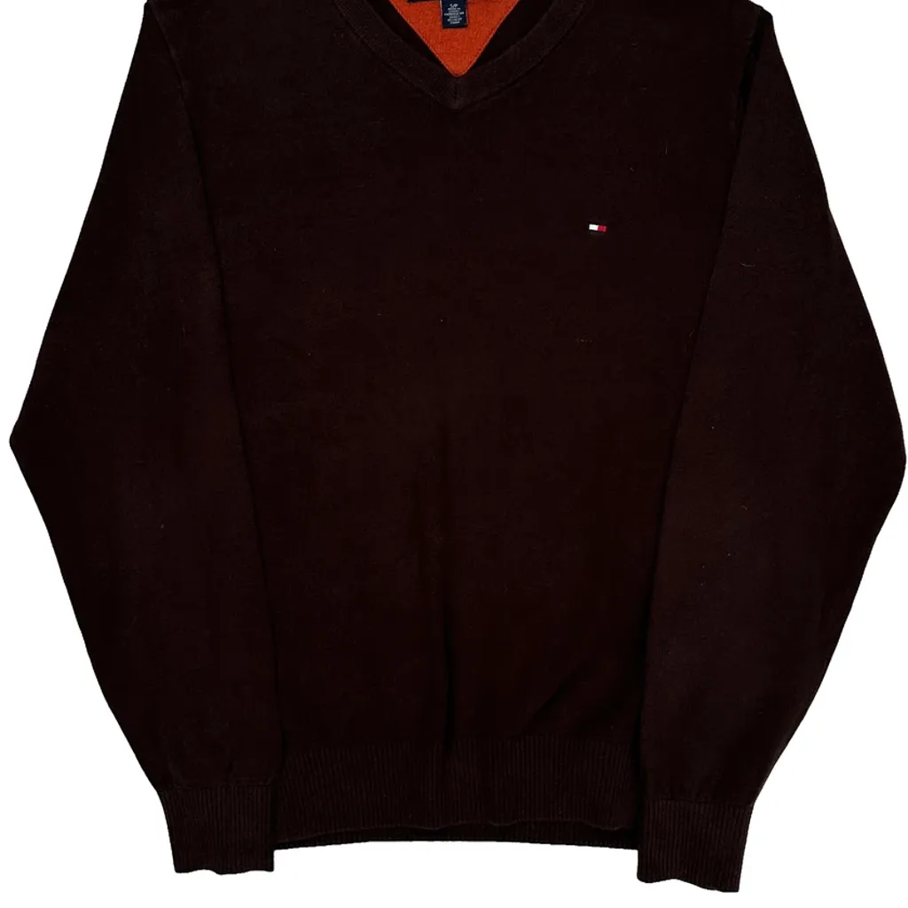 Tommy Hilfiger Sweater - Small Brown Cotton - Image 4