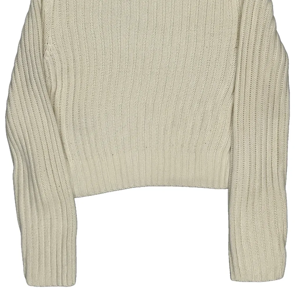 Tommy Hilfiger Chunky Cable Knit Sweater - Medium Cream Cotton - Image 7