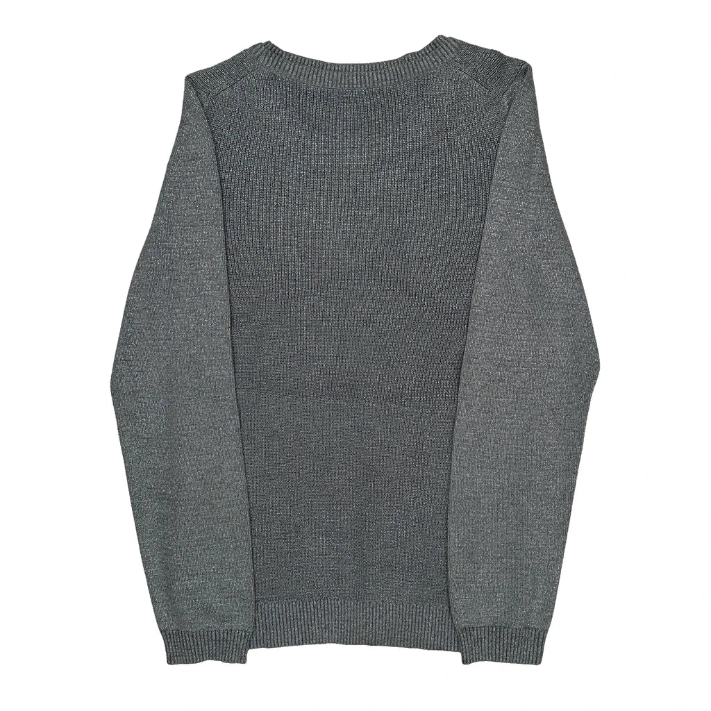 Tommy Hilfiger Sweater - Large Gray Cotton Blend - Image 2