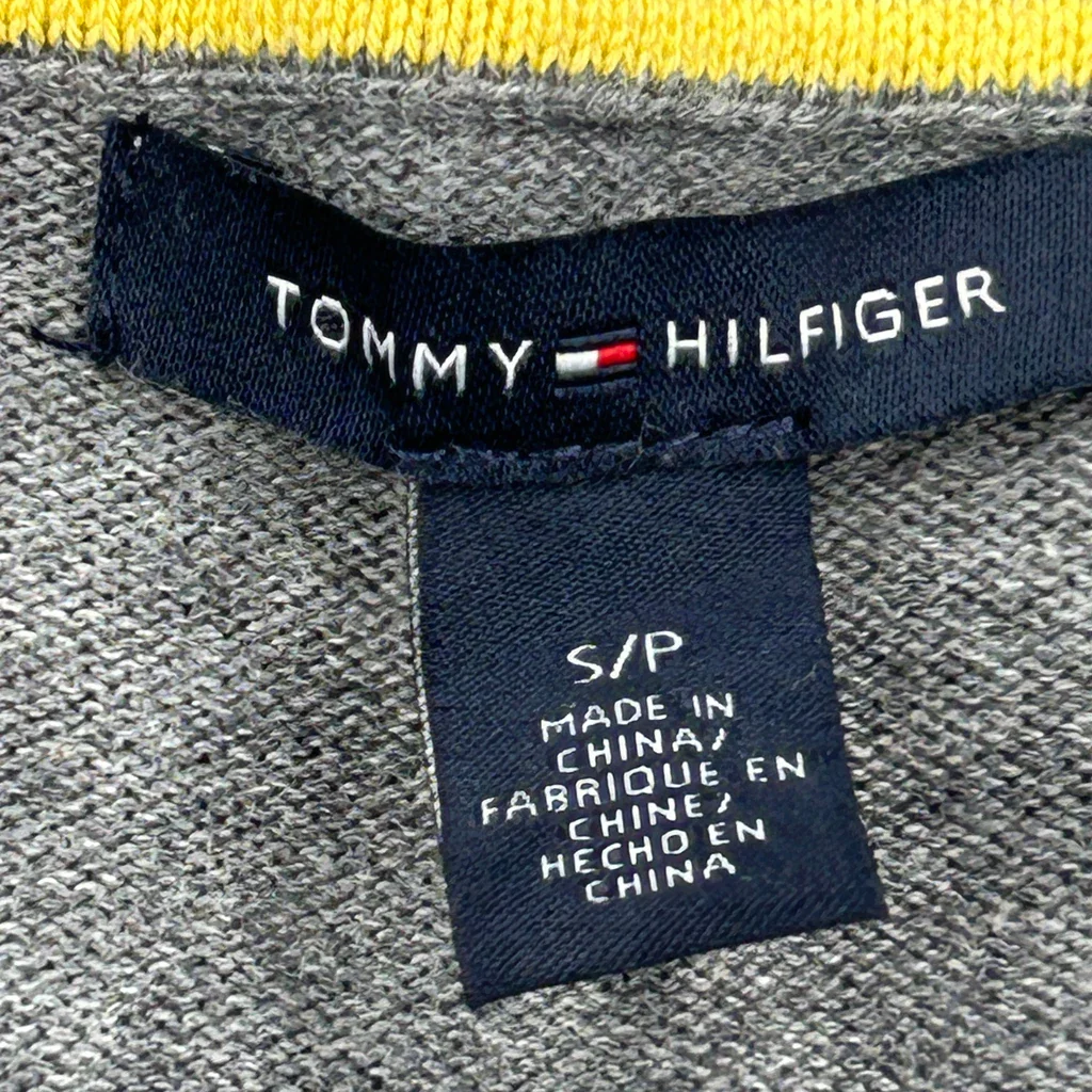 Tommy Hilfiger Checked Sweater - Small Gray Cotton - Image 3