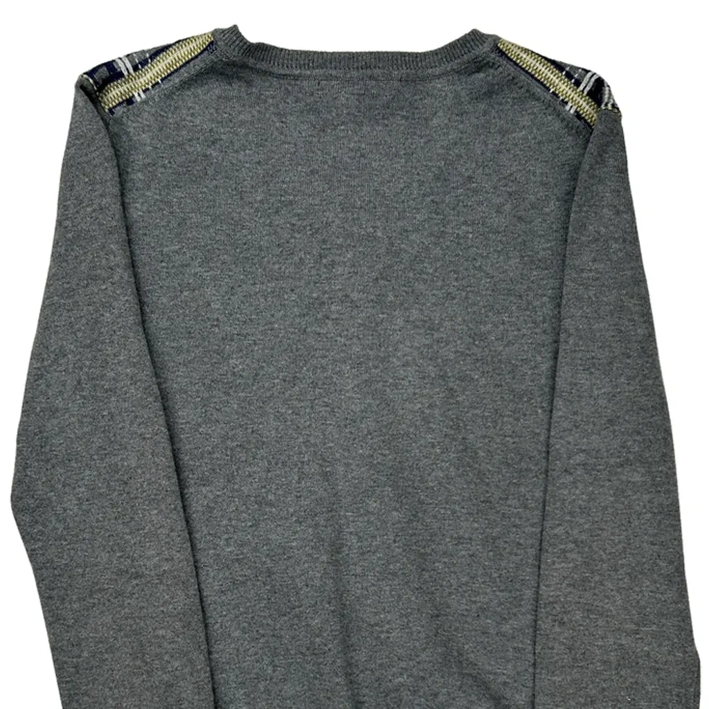 Tommy Hilfiger Checked Sweater - Small Gray Cotton - Image 7