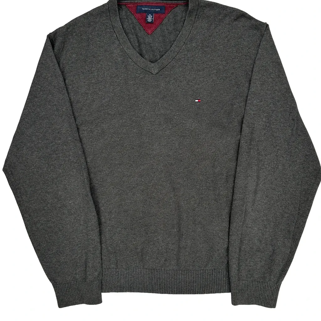 Tommy Hilfiger Sweater - XL Gray Cotton - Image 4