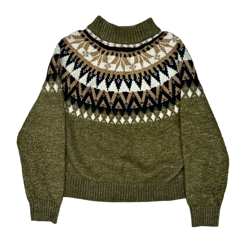 Tommy Hilfiger Sweater - XS Green Wool Blend - Image 2