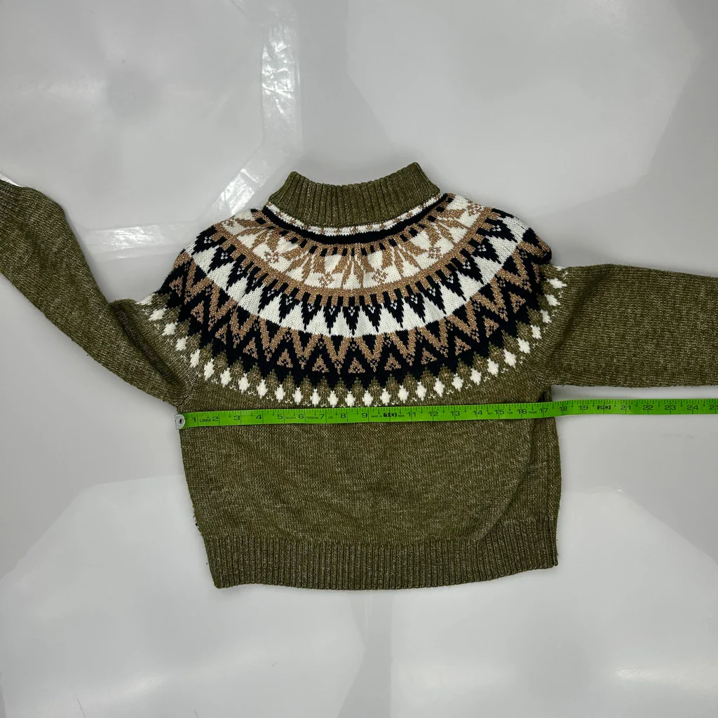 Tommy Hilfiger Sweater - XS Green Wool Blend - Image 3