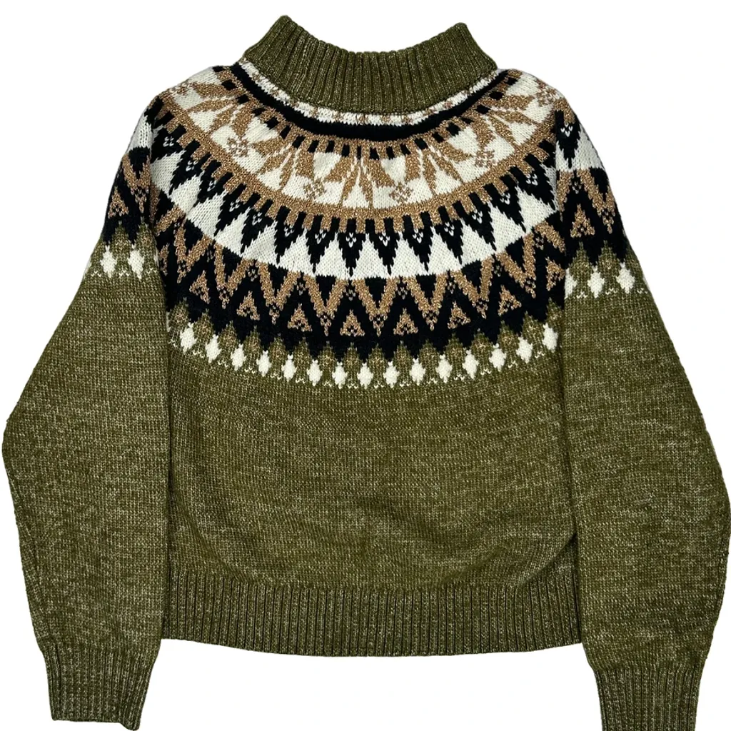 Tommy Hilfiger Sweater - XS Green Wool Blend - Image 7