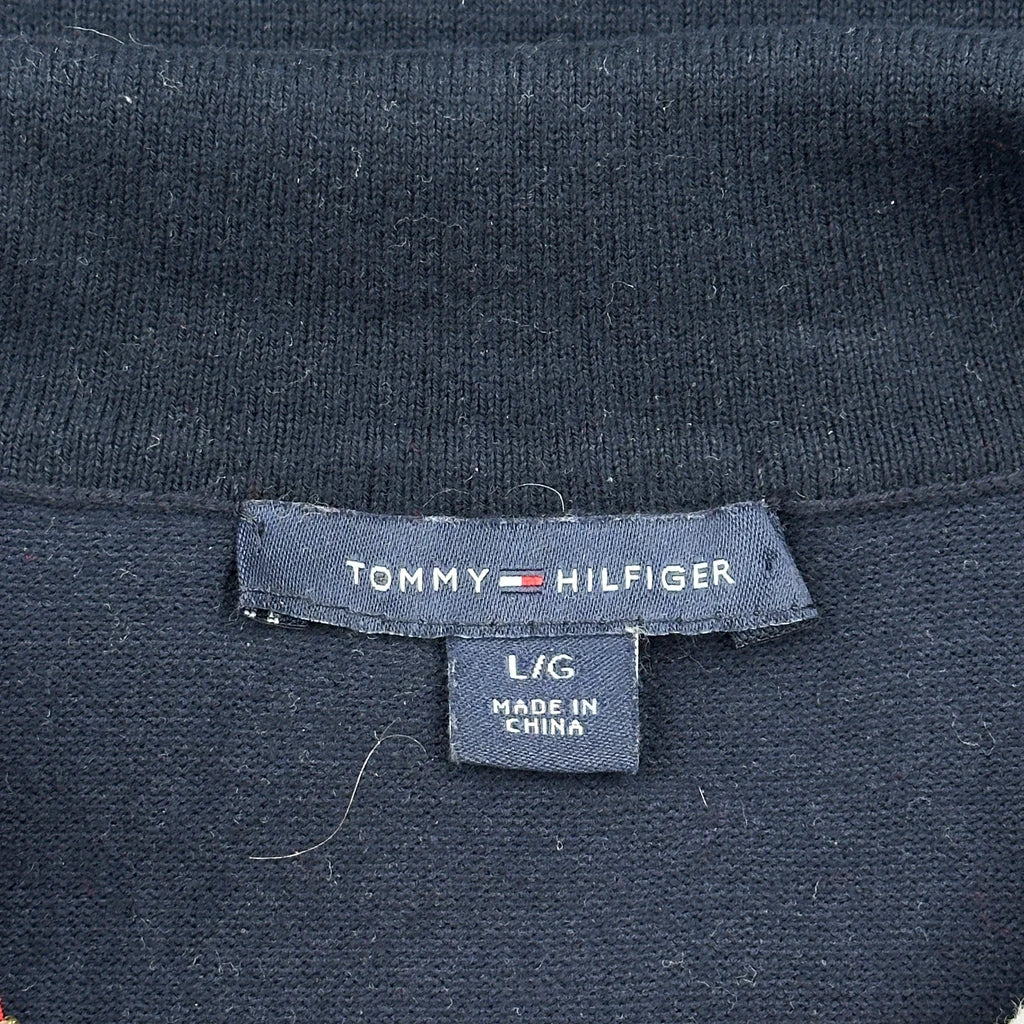 Tommy Hilfiger Striped Sweater - Large Navy Cotton - Image 3