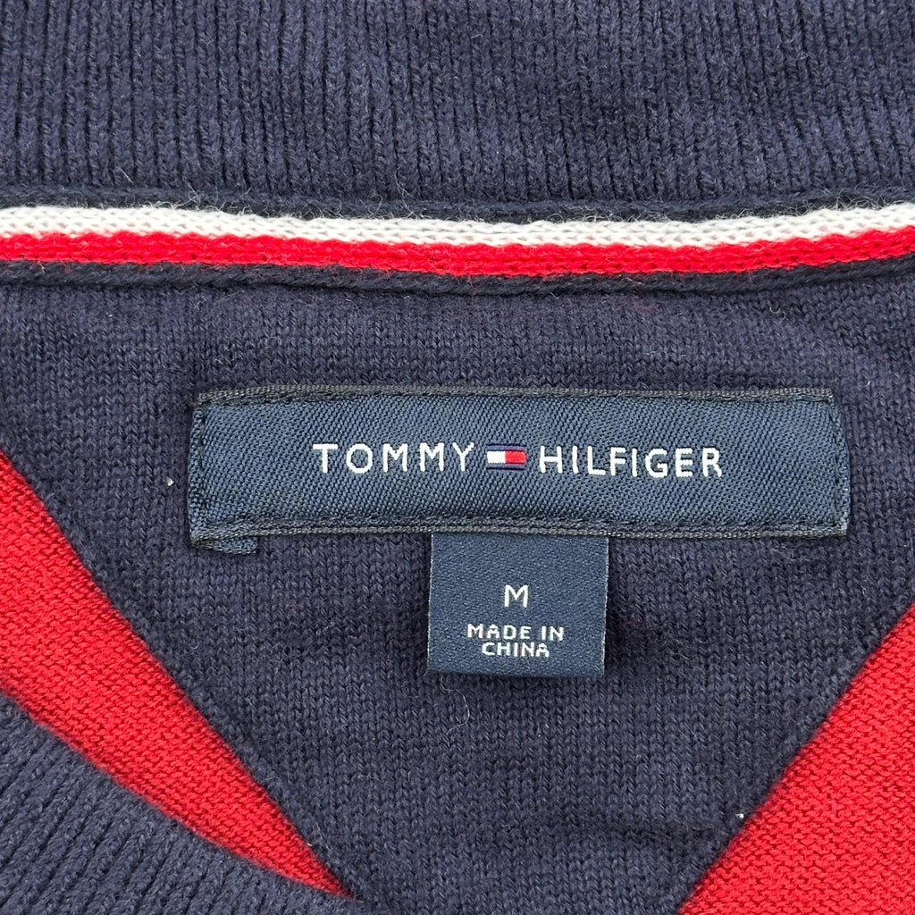 Tommy Hilfiger Striped Sweater - Medium Navy Cotton - Image 3