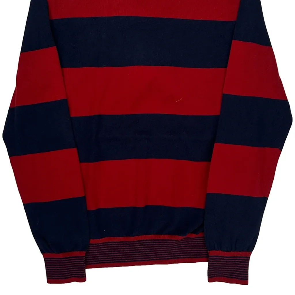 Tommy Hilfiger Striped Sweater - Medium Navy Cotton - Image 6
