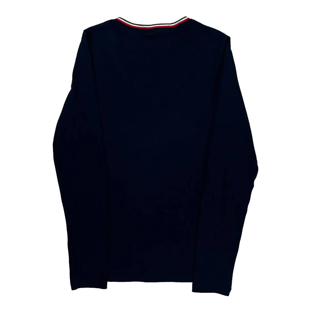 Tommy Hilfiger V-Neck Sweater - Medium Navy Cotton - Image 2