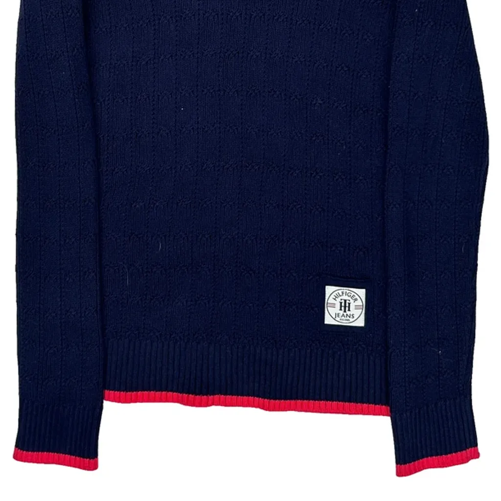 Tommy Hilfiger Sweater - Medium Navy Cotton - Image 4