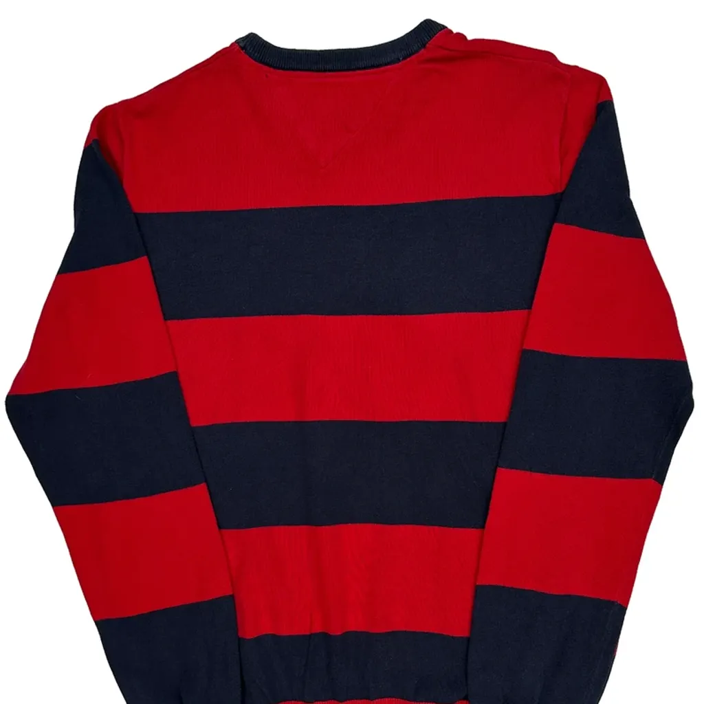 Tommy Hilfiger Striped Sweater - Medium Navy Cotton - Image 7