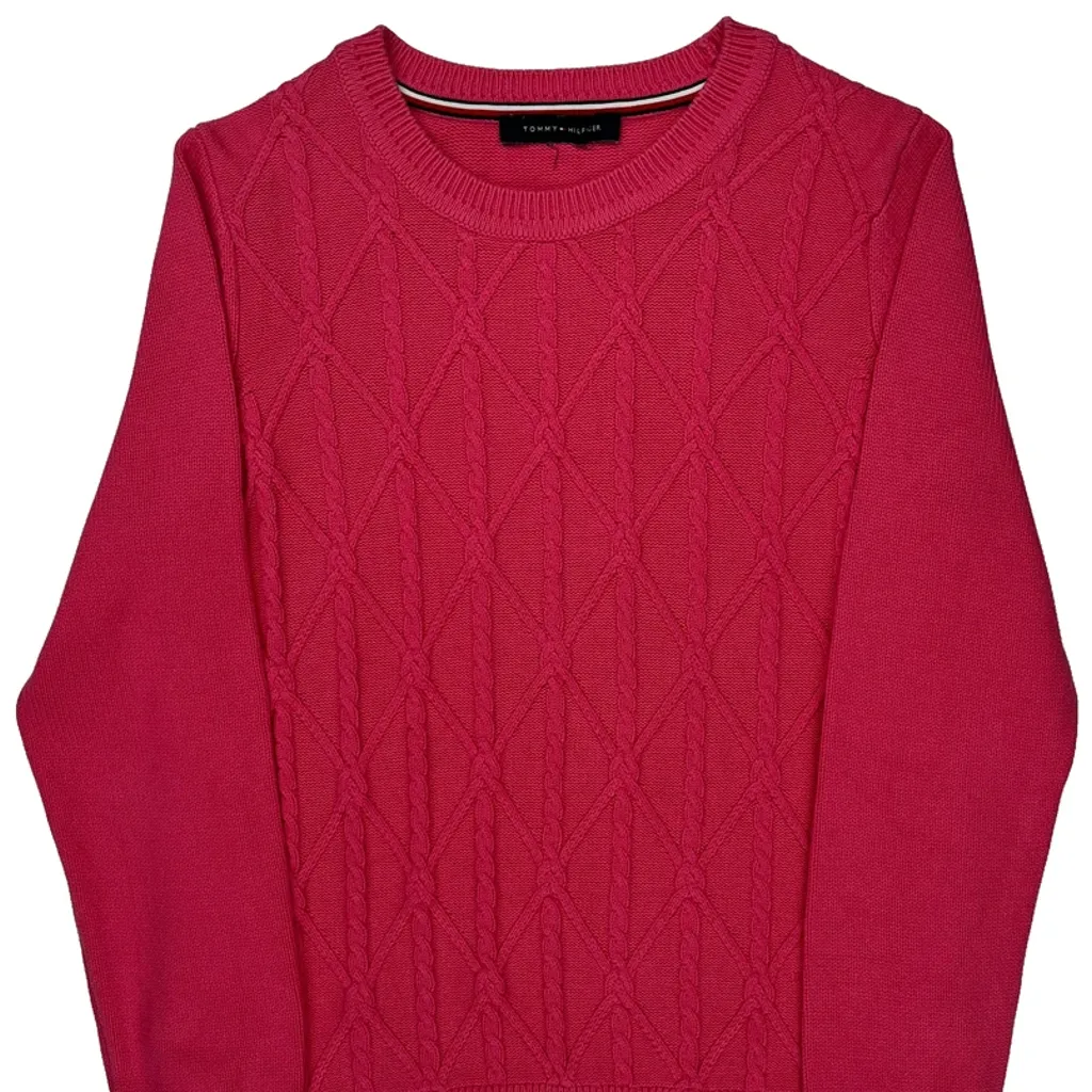 Tommy Hilfiger Sweater - Medium Pink Cotton - Image 5