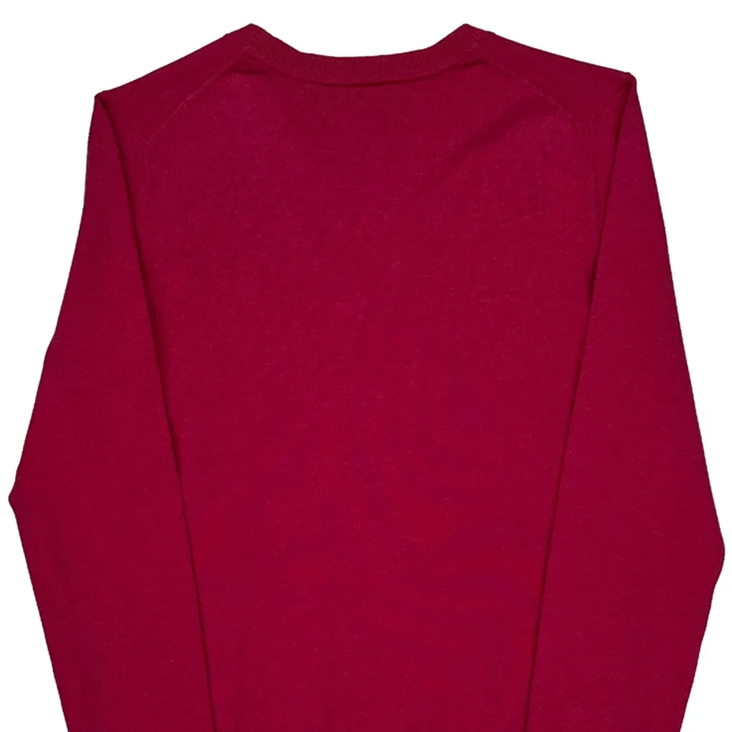 Tommy Hilfiger Sweater - Medium Red Cotton Blend - Image 7