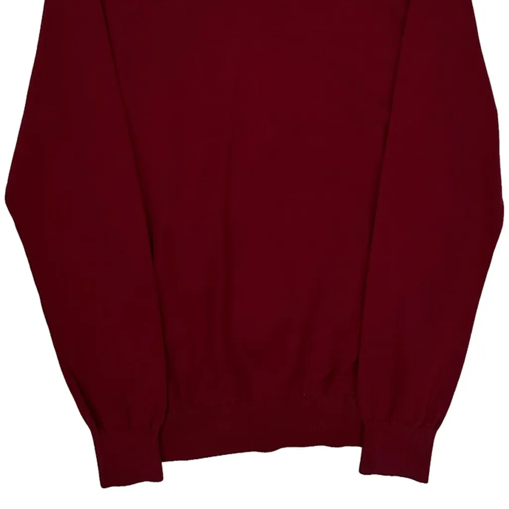Tommy Hilfiger V-Neck Sweater - Medium Red Cotton - Image 6