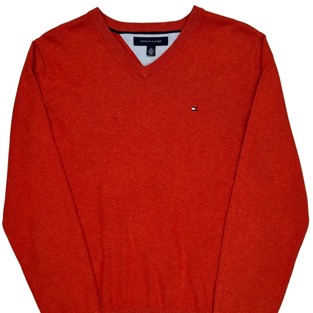 Tommy Hilfiger Sweater - Medium Red Cotton - Image 5