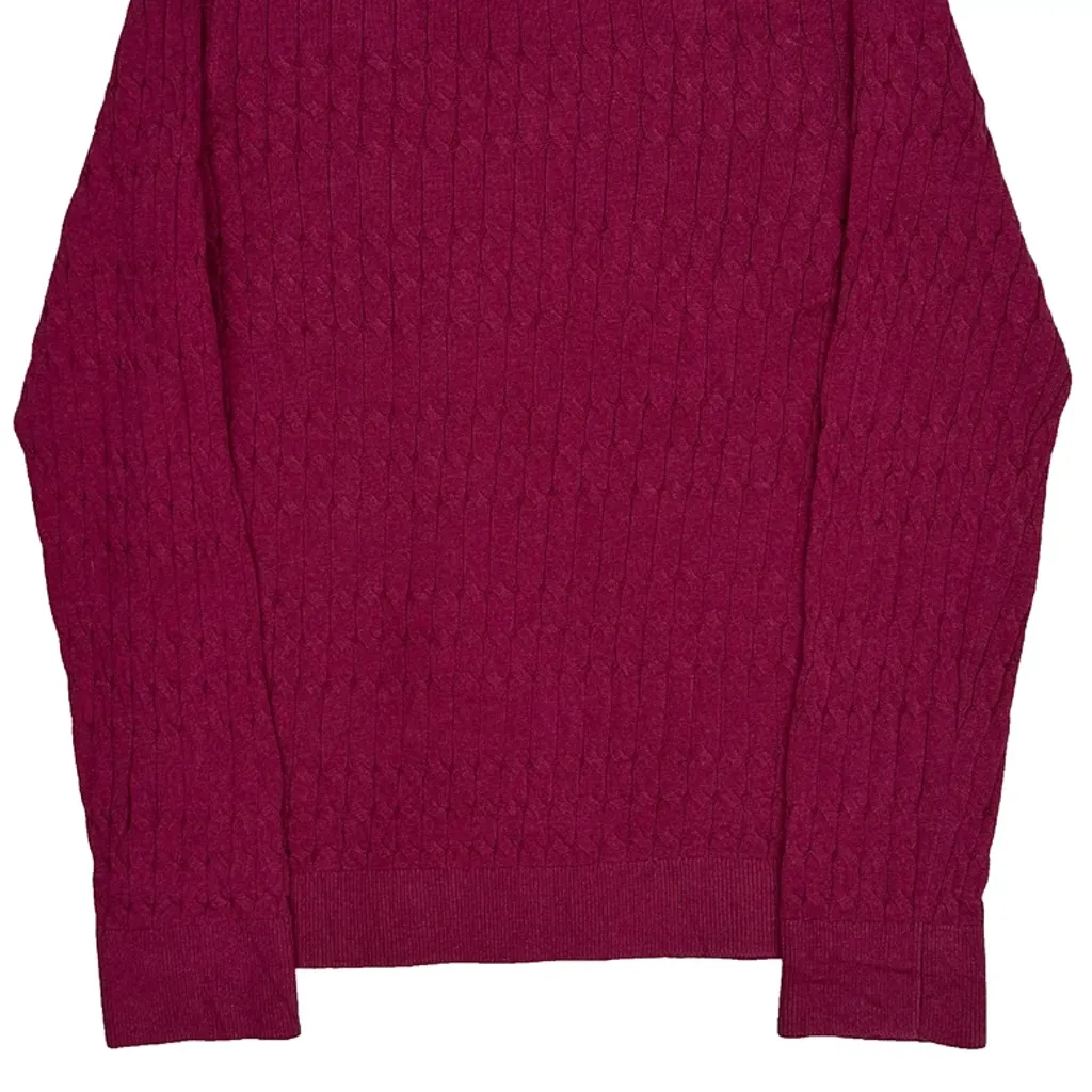 Tommy Hilfiger Cable Knit Sweater - Small Red Cotton - Image 6