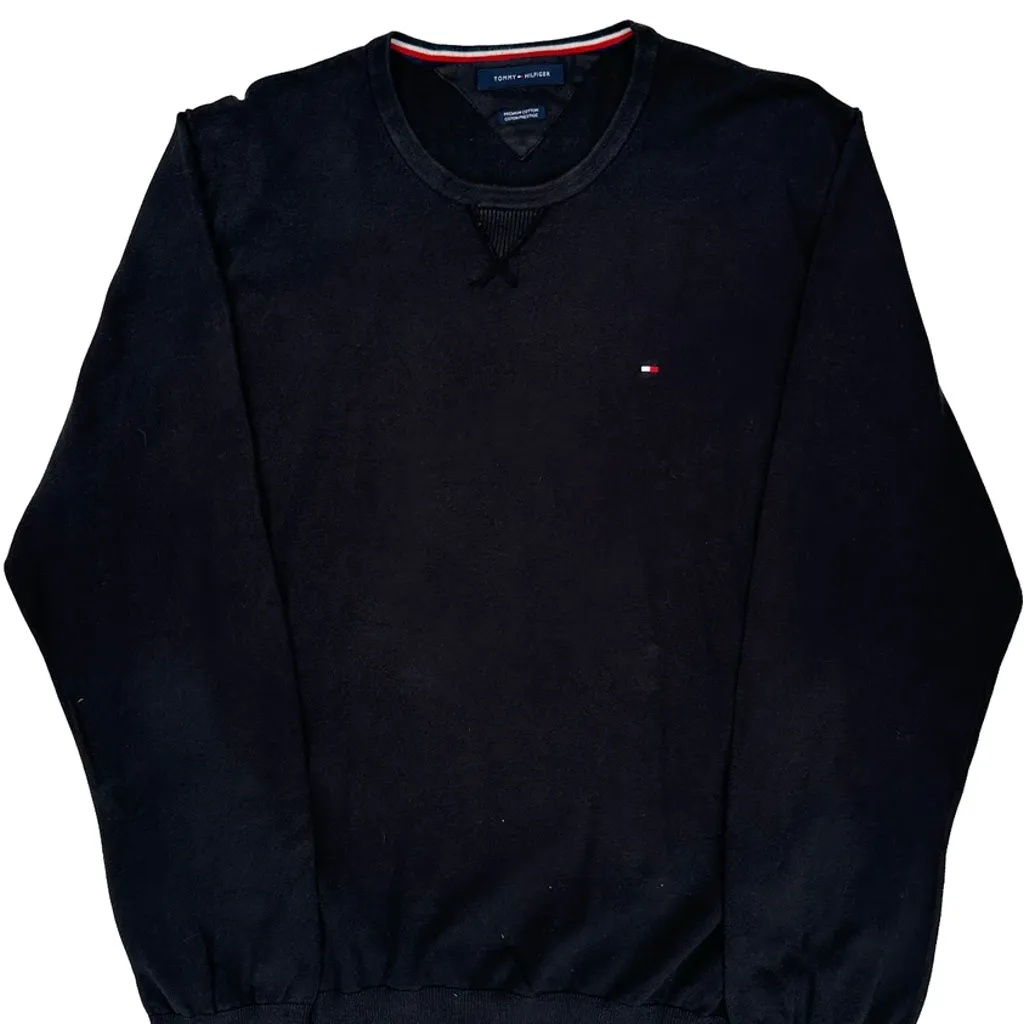Tommy Hilfiger Sweatshirt - Large Black Cotton - Image 4