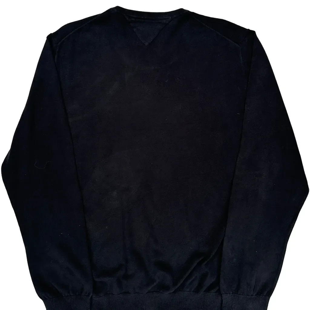Tommy Hilfiger Sweatshirt - Large Black Cotton - Image 7