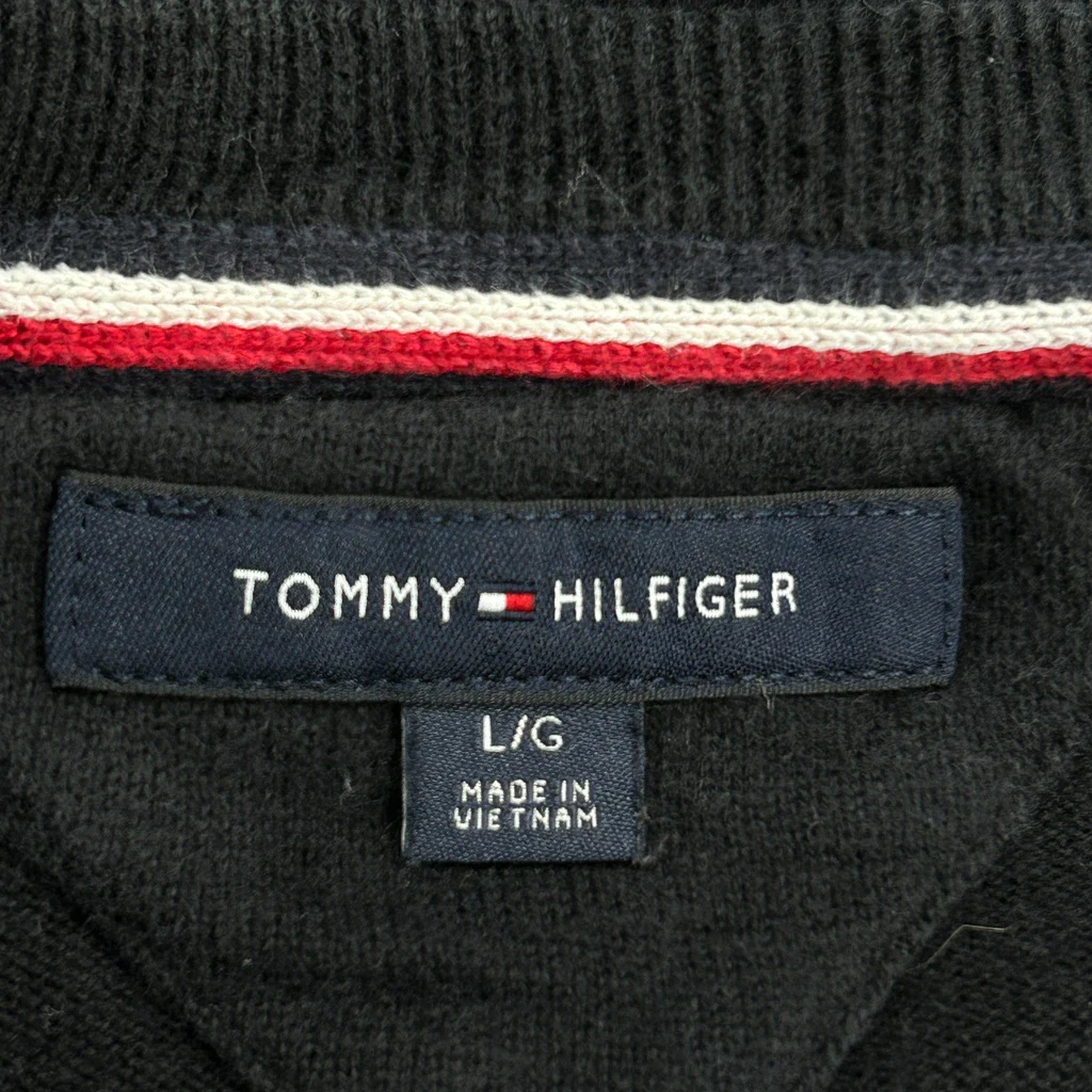 Tommy Hilfiger Sweatshirt - Large Black Cotton - Image 3