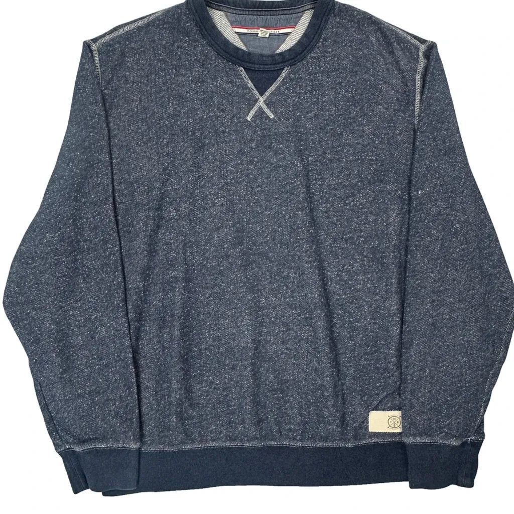 Tommy Hilfiger Sweatshirt - XL Blue Cotton - Image 5