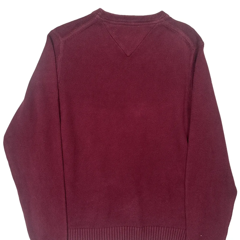 Tommy Hilfiger Sweatshirt - Small Burgundy Cotton - Image 4