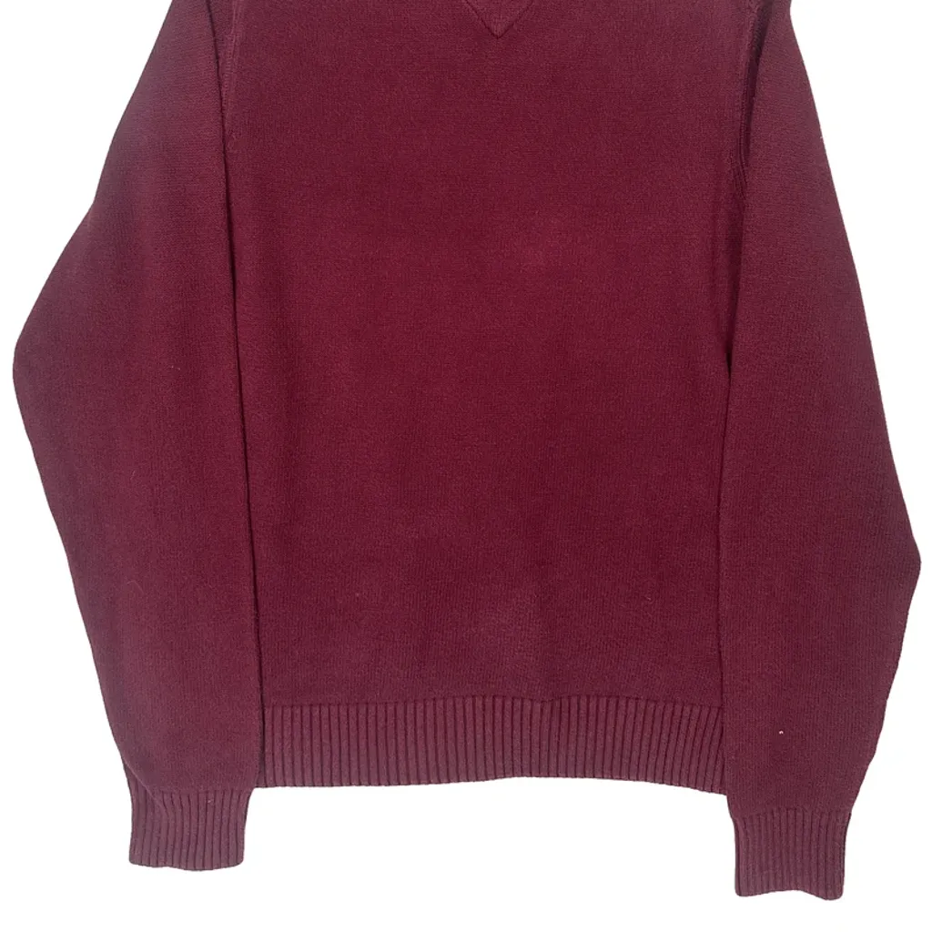 Tommy Hilfiger Sweatshirt - Small Burgundy Cotton - Image 5