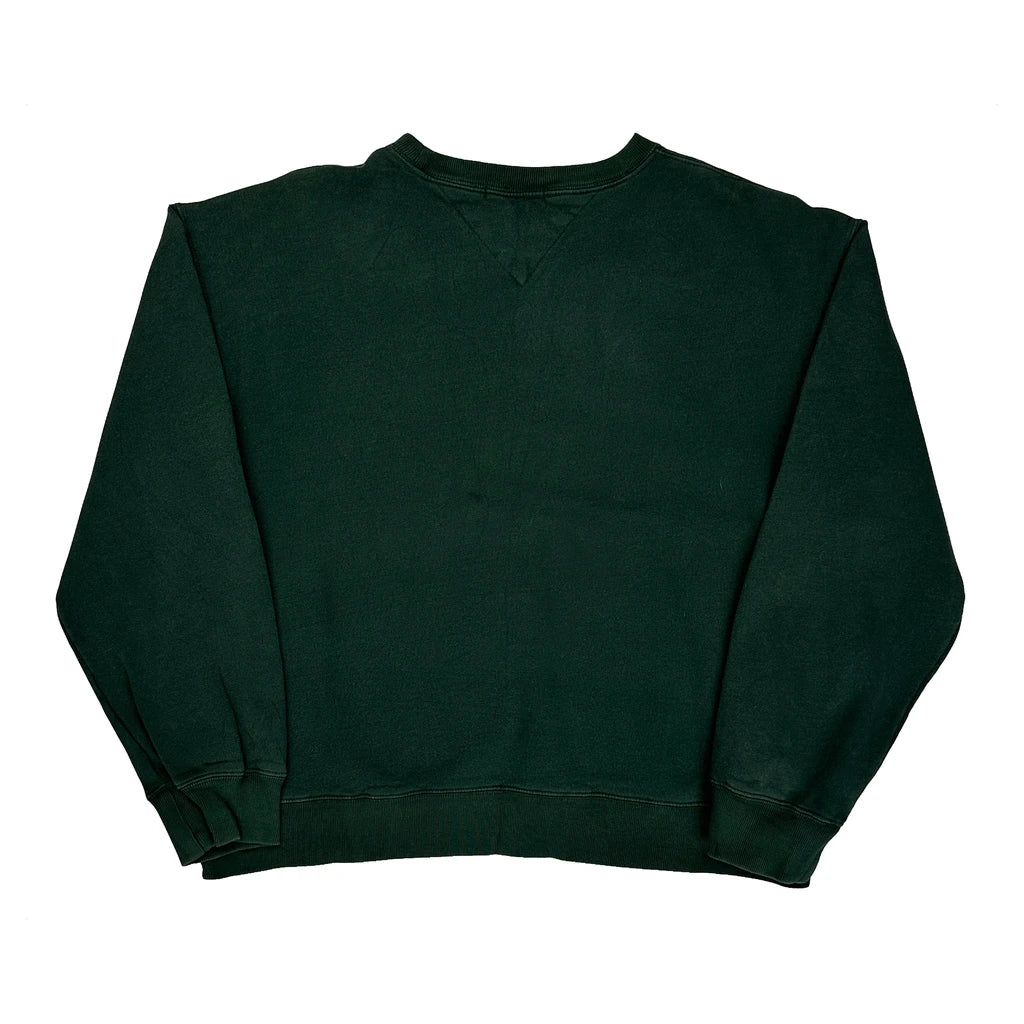 Tommy Hilfiger Sweatshirt - Large Green Cotton Blend - Image 2