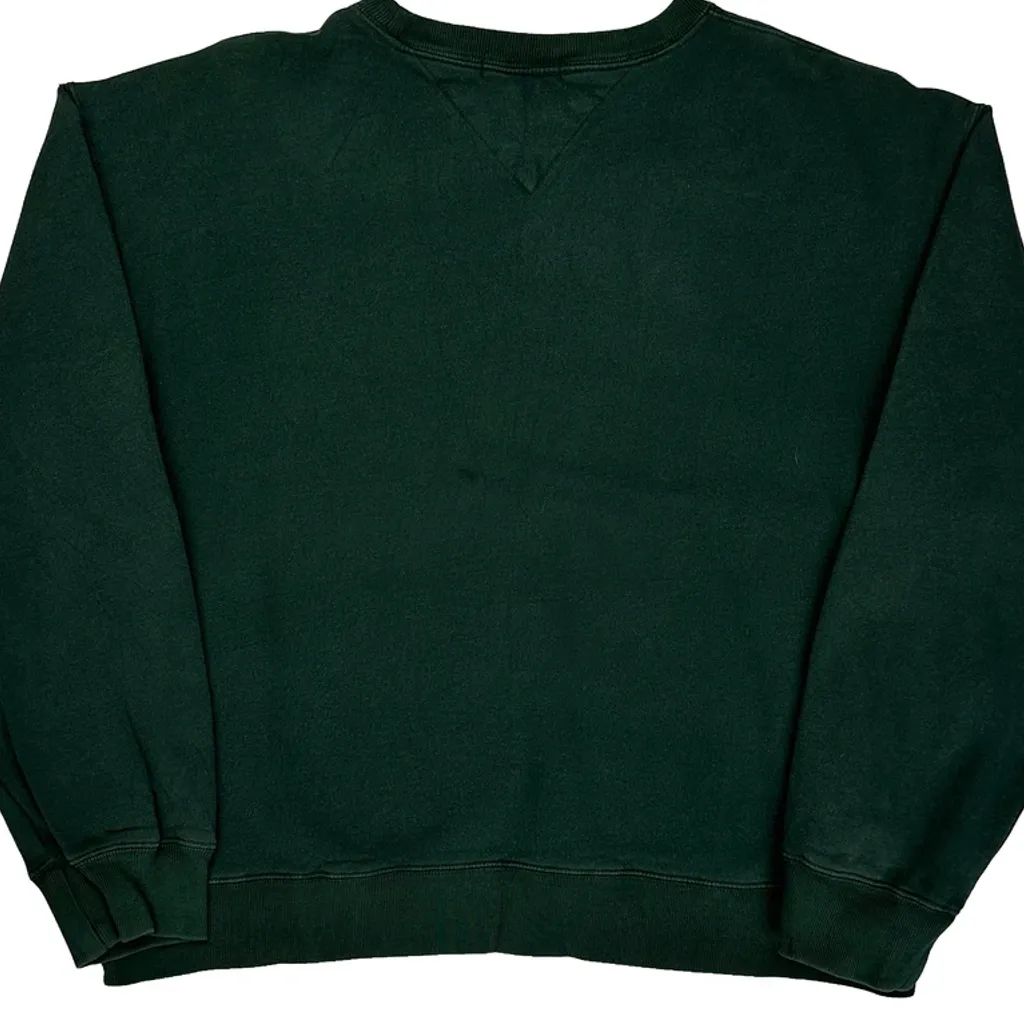 Tommy Hilfiger Sweatshirt - Large Green Cotton Blend - Image 6