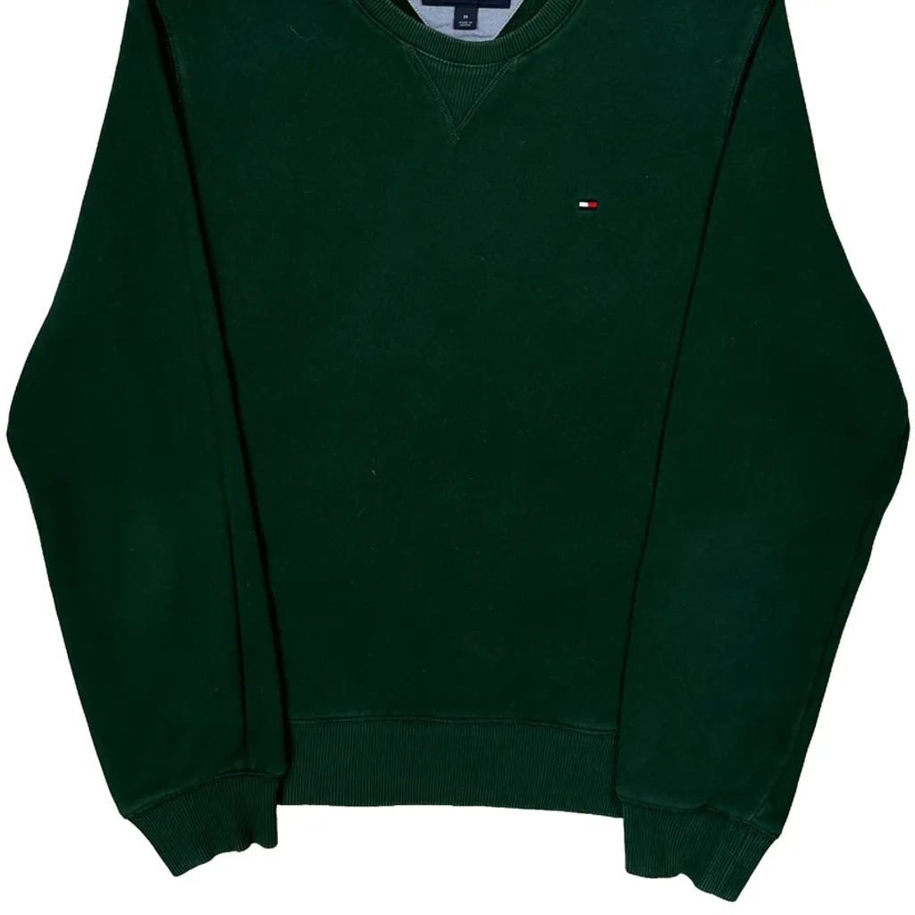 Tommy Hilfiger Sweatshirt - Medium Green Cotton - Image 4