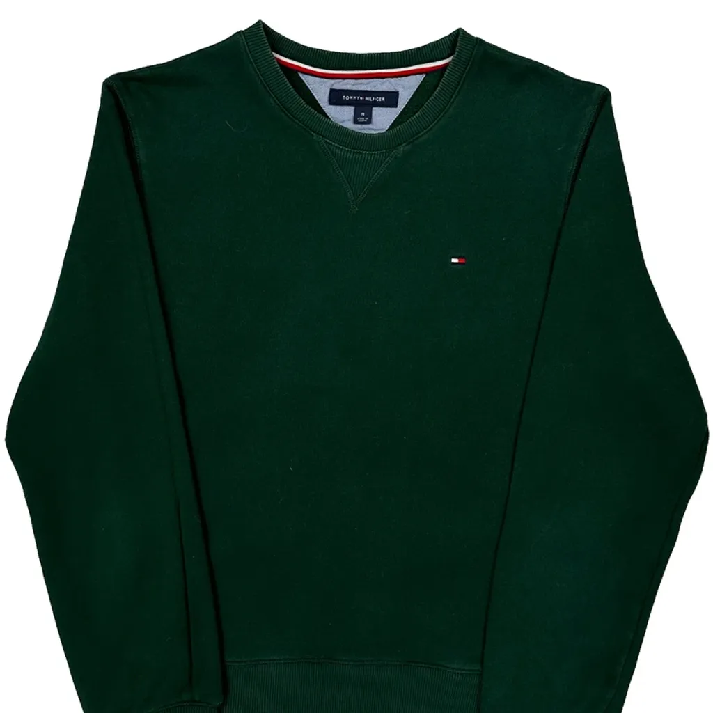 Tommy Hilfiger Sweatshirt - Medium Green Cotton - Image 5