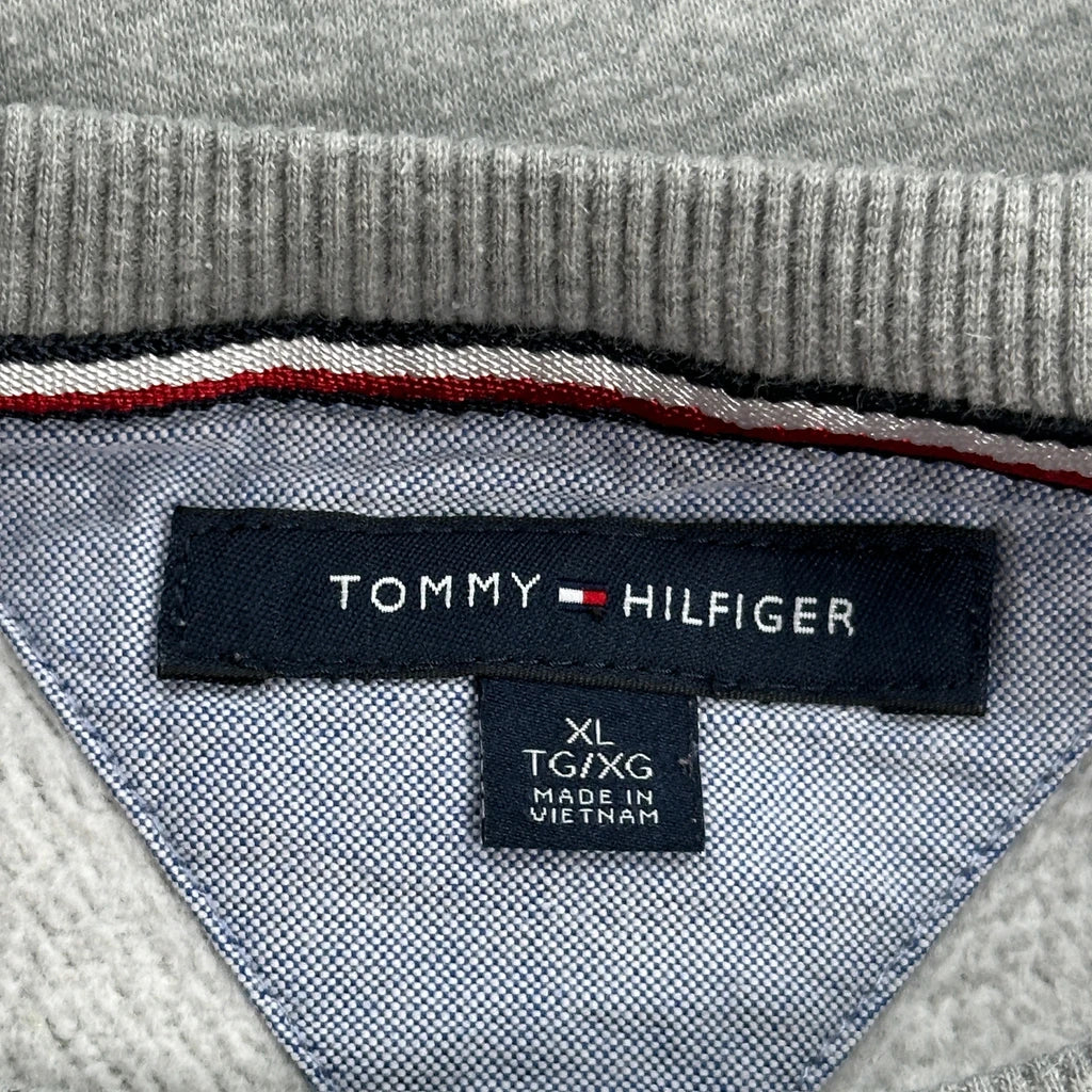 Tommy Hilfiger Spellout Sweatshirt - XL Grey Cotton - Image 4