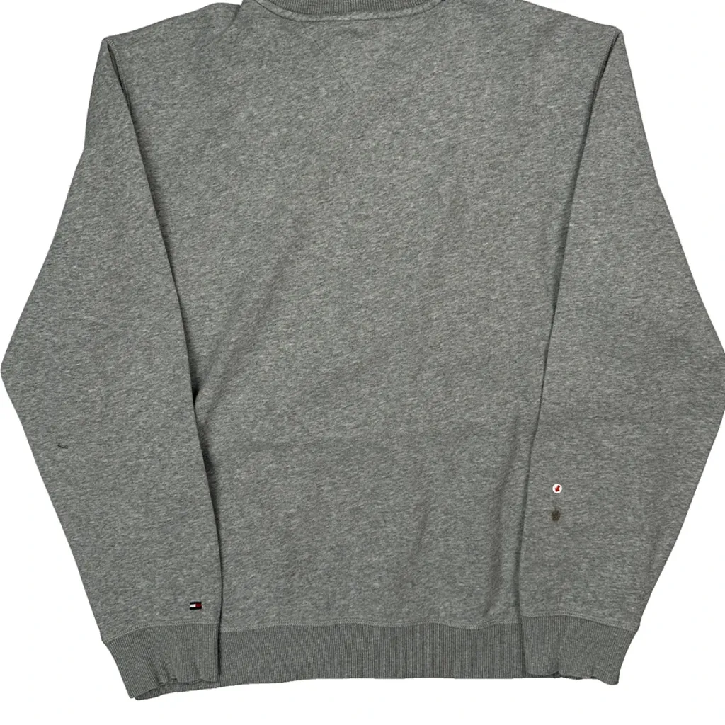 Tommy Hilfiger Spellout Sweatshirt - XL Grey Cotton - Image 7
