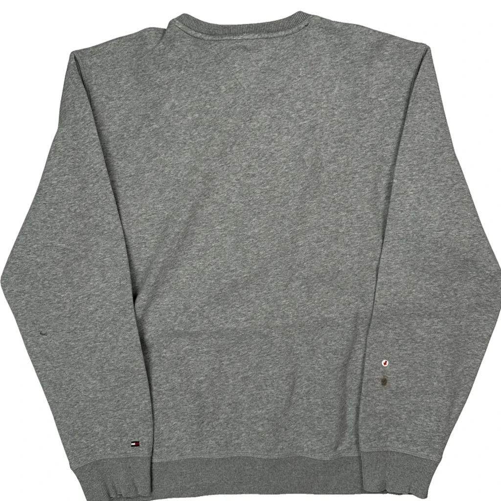 Tommy Hilfiger Spellout Sweatshirt - XL Grey Cotton - Image 8