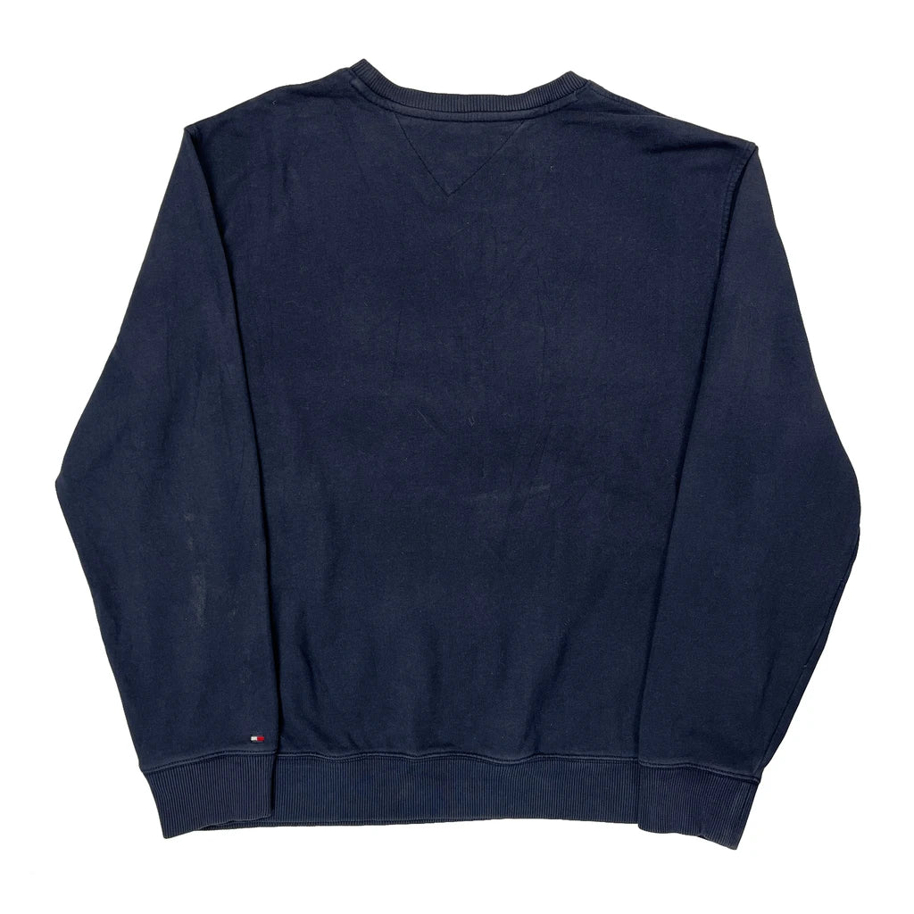 Tommy Hilfiger Graphic Sweatshirt - XL Navy Cotton - Image 2