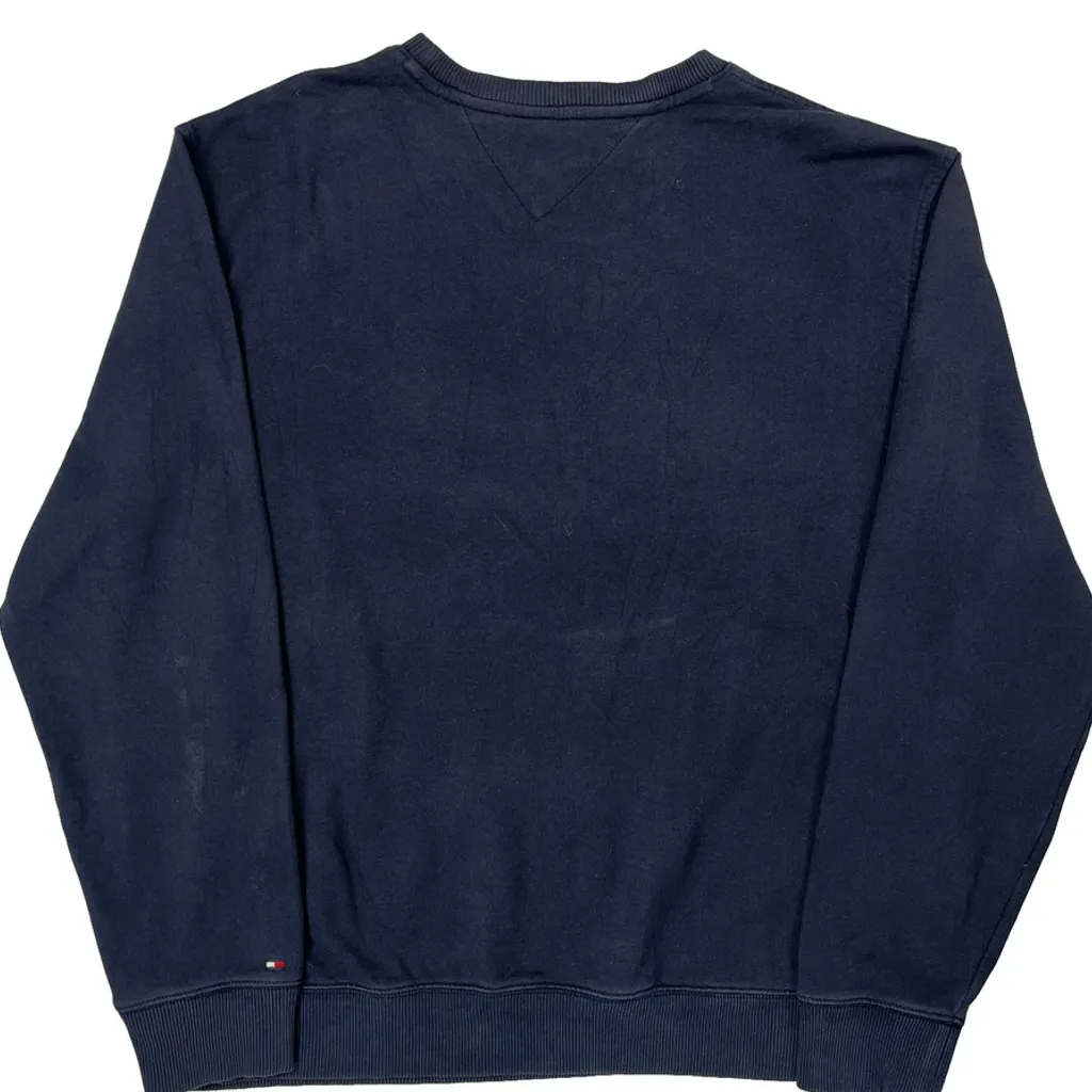 Tommy Hilfiger Graphic Sweatshirt - XL Navy Cotton - Image 7
