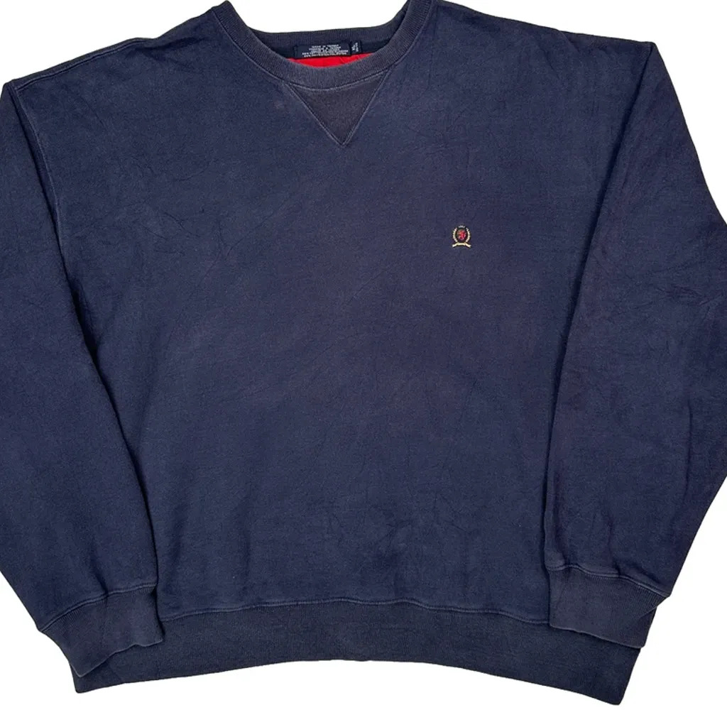 Tommy Hilfiger Sweatshirt - XL Navy Cotton Blend - Image 5
