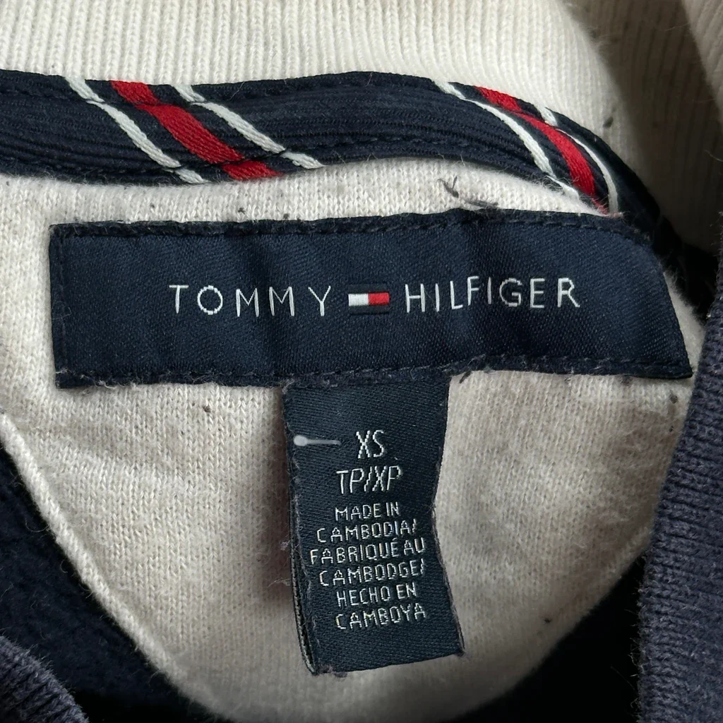 Tommy Hilfiger College Sweatshirt - XS Navy Cotton - Image 3